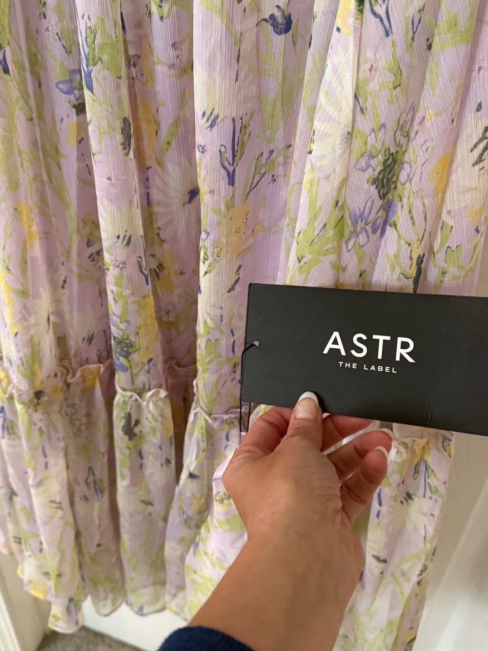 Astr Lavender Floral Maxi Dress with Yellow & Green Accents - Picture 10 of 11